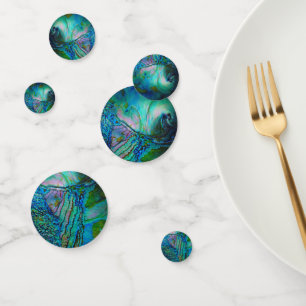 Confettis Motif d'ormeau bleu