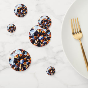 Confettis Motif en cristal orange diamant