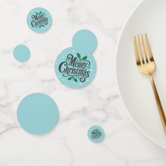Confettis Motif Flocon de Neige Cyan pour les Fêtes