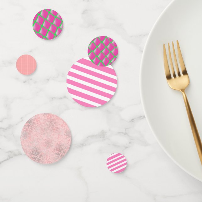 Confettis Motifs roses mixtes (Groupe)