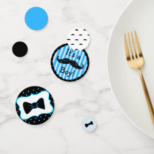 Confettis Moustache et Cravate Bow Baby shower garçon Confet
