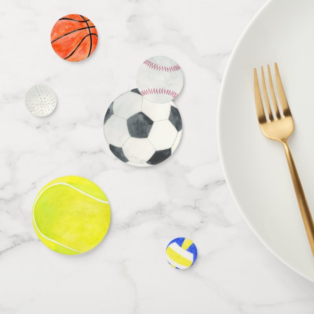 Confettis Multi Sport Balls Enfant Anniversaire Fête Athléti (Groupe)