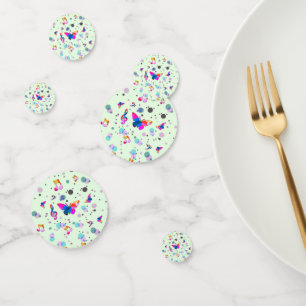 Confettis Musique de danse des couleurs sur le vert
