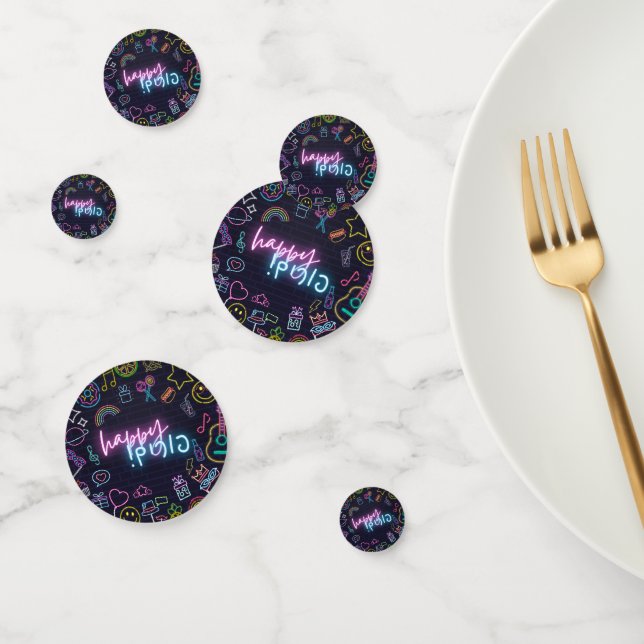 Confettis Neon Purim (Groupe)