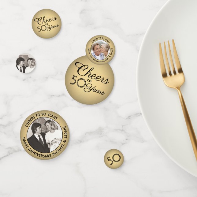 Confettis N'IMPORTE QUEL Anniversaire Cheers Gold Ombre 3 Ph (Groupe)