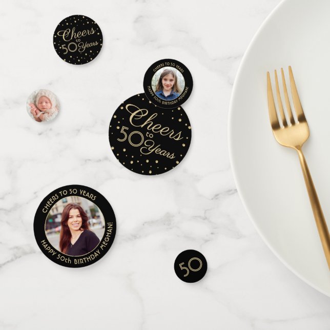 Confettis N'IMPORTE QUEL Anniversaire Cheval Elegant Black a (Groupe)