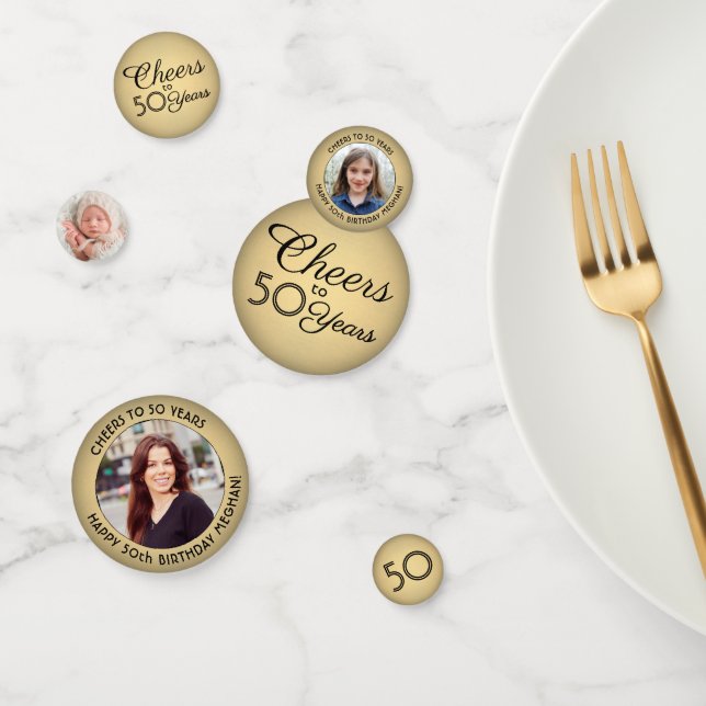 Confettis N'IMPORTE QUEL anniversaire encourage Elegant Gold (Groupe)