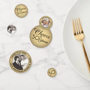 Confettis N'IMPORTE QUEL Anniversaire Salutations Black Gold