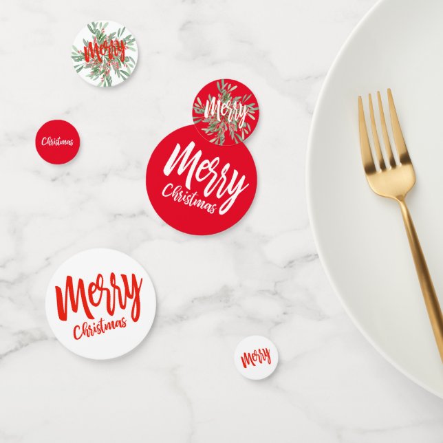 Confettis Noël Holiday Holly Wreath Joyeuse table (Groupe)