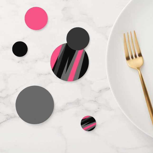 Confettis Noir rose et gris (Groupe)