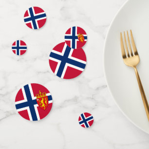 Confettis Norvège Confetti, parti, drapeau norvégien