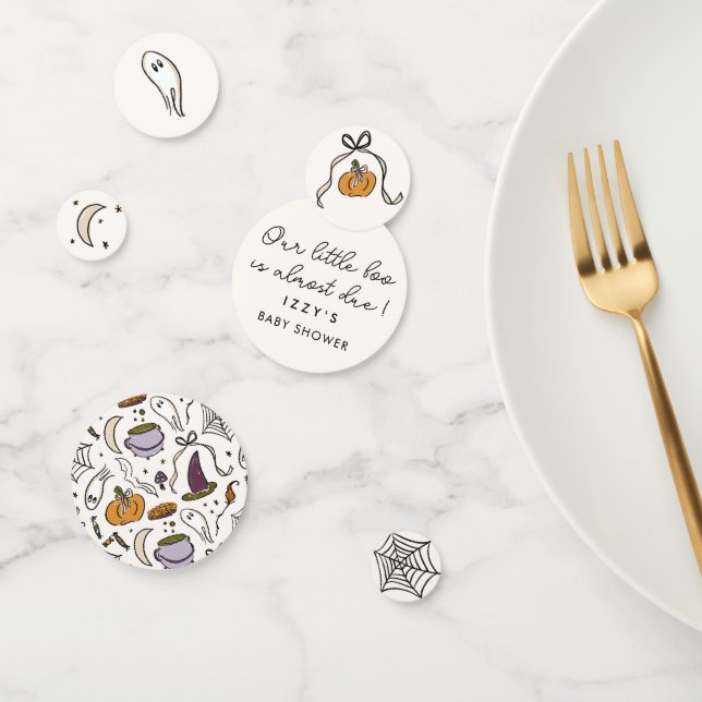 Confettis Notre petit Baby shower d'Halloween presque dû (Groupe)