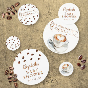 Confettis Notre petite fève prépare un café Baby Shower