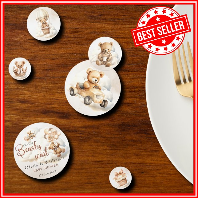 Confettis Nous pouvons attendre avant Boho Baby shower Table (Créateur téléchargé)