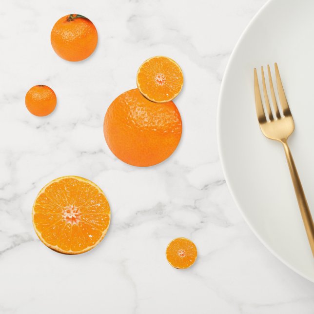 Confettis Nouvel An fruit orange de prospérité (Groupe)