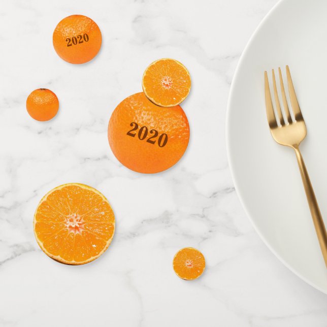 Confettis Nouvelle Année Fruit Orange (Groupe)