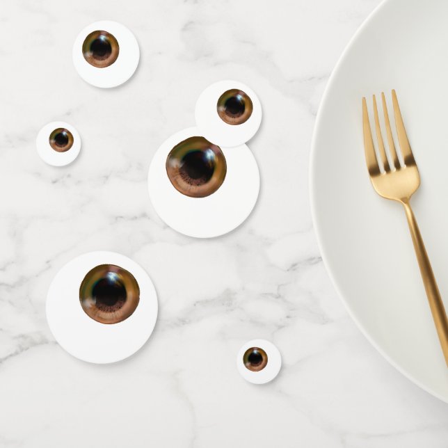 Confettis Novelty Silly Brown Oeil Eyeball Halloween (Groupe)