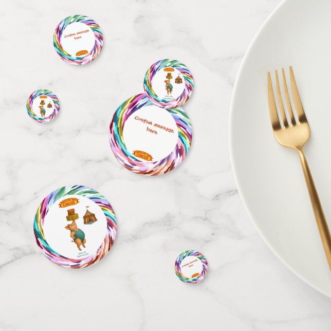 Confettis Numéro d'équilibre de Petra le cochon (Groupe)