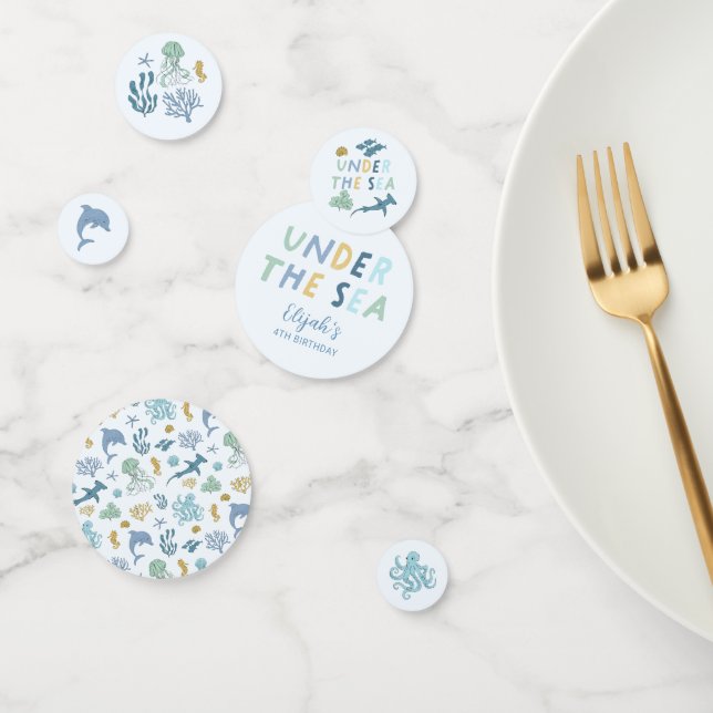 Confettis Ocean Animals Boy Fête d'anniversaire (Groupe)