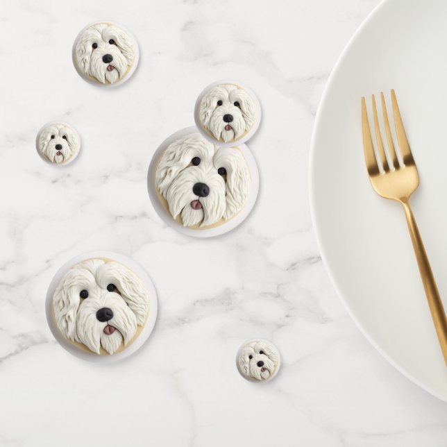 Confettis Old English Sheepdog 3D inspiré (Groupe)