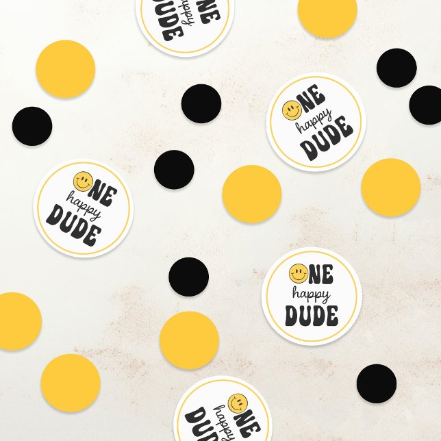 Confettis One Happy Dude 1st Birthday (Créateur téléchargé)