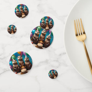 Confettis Otter Triplets Anniversaire,