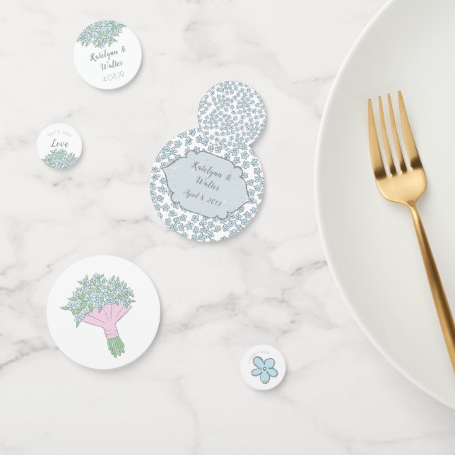 Confettis Oubliez-moi-pas le Mariage de bouquet (Groupe)