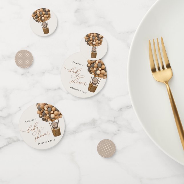 Confettis Ours, Ballons Brown, Ballons à air chaud, Baby sho (Groupe)