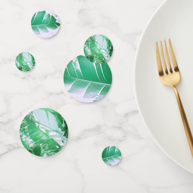 Confettis Pale Vert Pastel Bananier (Groupe)