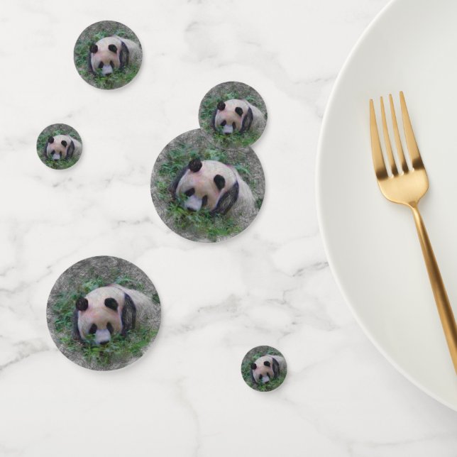 Confettis panda animal artistique (Groupe)