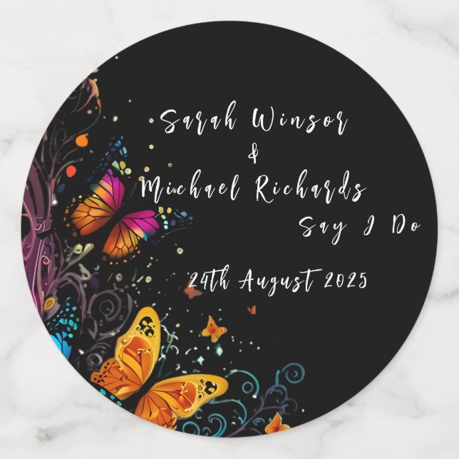Confettis Papillon Whimsical Jardin Portable Pin (Grand verso)