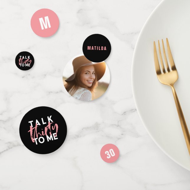 Confettis Parlez 30 à moi la typographie moderne girly anniv (Groupe)