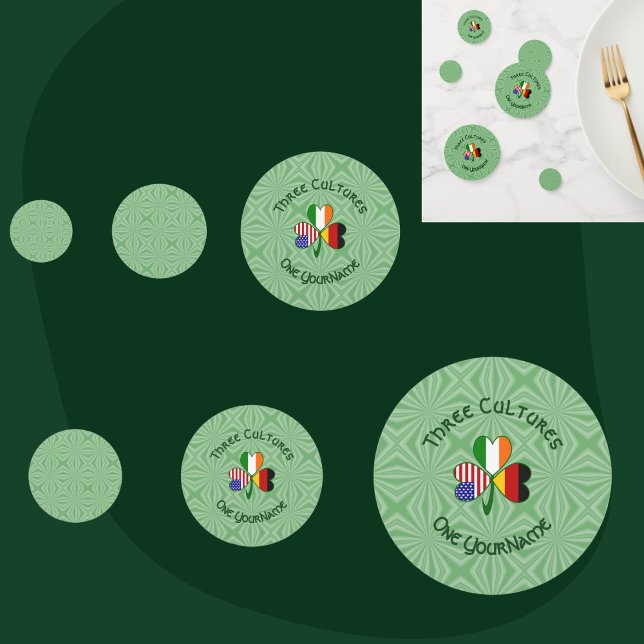 Confettis Parti personnalisé irlandais Shamrock américain (Créateur téléchargé)