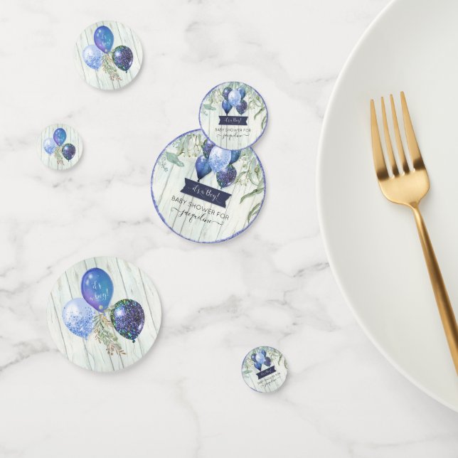 Confettis Parties scintillant de la Marine Ballons Eucalyptu (Groupe)