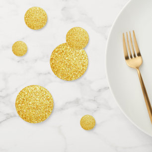 Confettis Parties scintillant d'or look élégant blanc modern