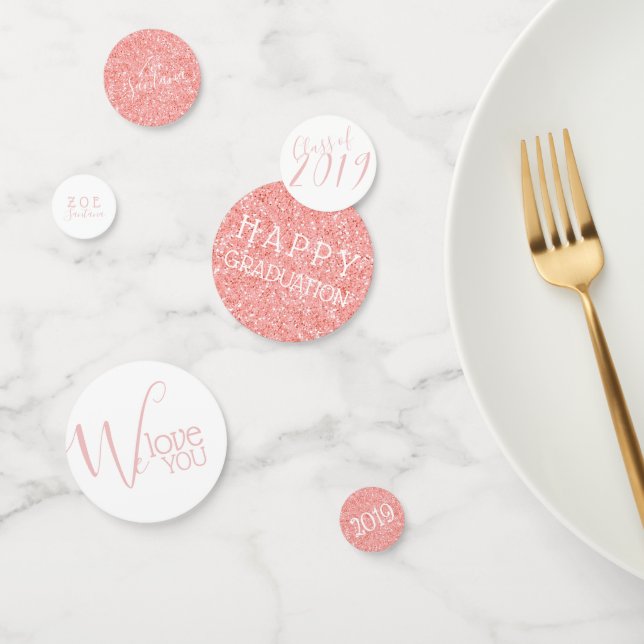 Confettis Parties scintillant d'or rose Graduation/Occasion  (Groupe)