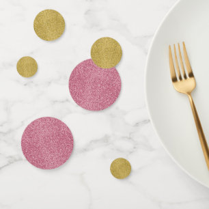 Confettis Parties scintillant or rose