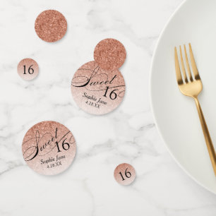 Confettis Parties scintillant or rose Glam sucré personnalis