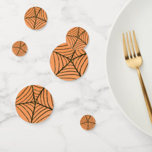 Confettis Parties scintillant orange et noire Spider Web Hal