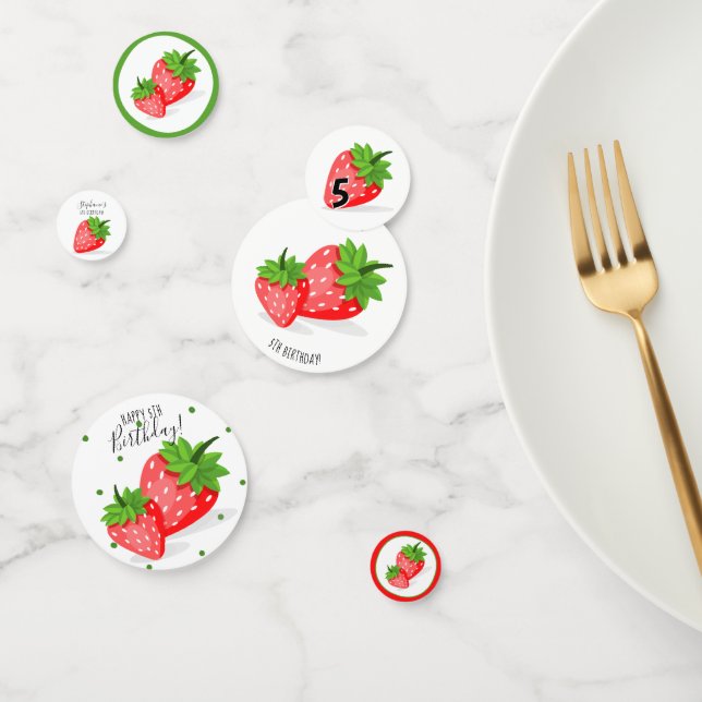 Confettis Patch fraise (Groupe)