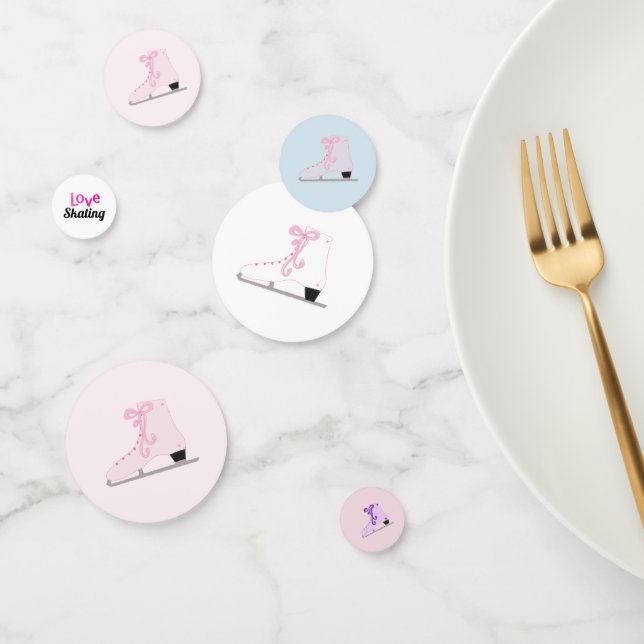 Confettis Patins à glace colorés (Groupe)