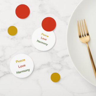 Confettis Peace Love Harmony