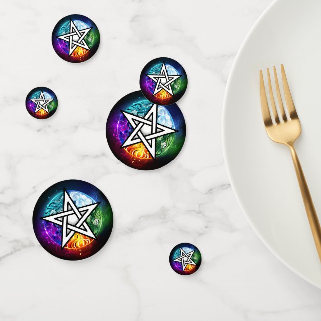 Confettis pentagramme du Wiccan (Groupe)