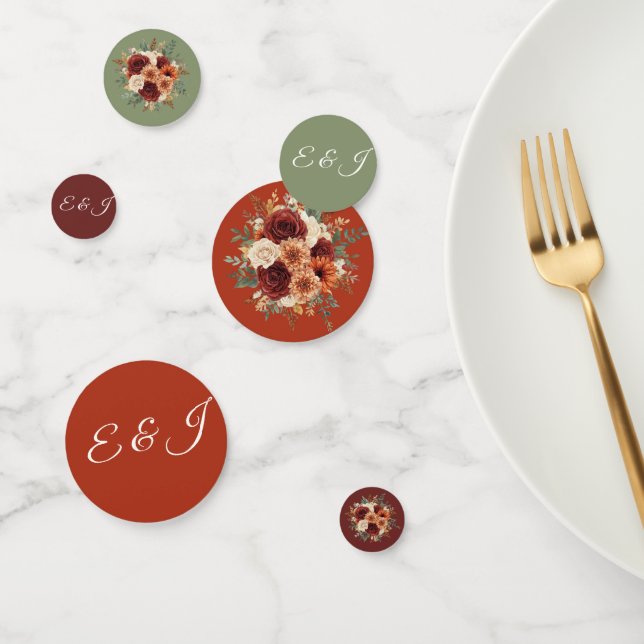 Confettis Personnalisé Rustic Mariage de automne Table Confe (Groupe)