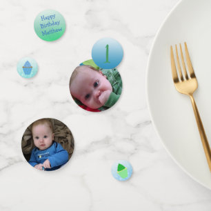 Confettis personnalisés d'année de photo et