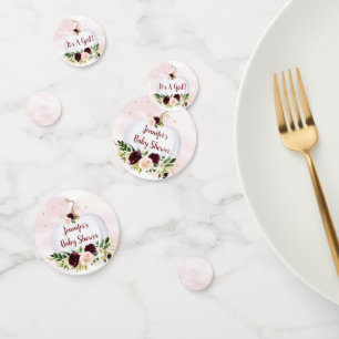 Confettis Petit Baby shower d'or rose Citrouille de Bourgogn