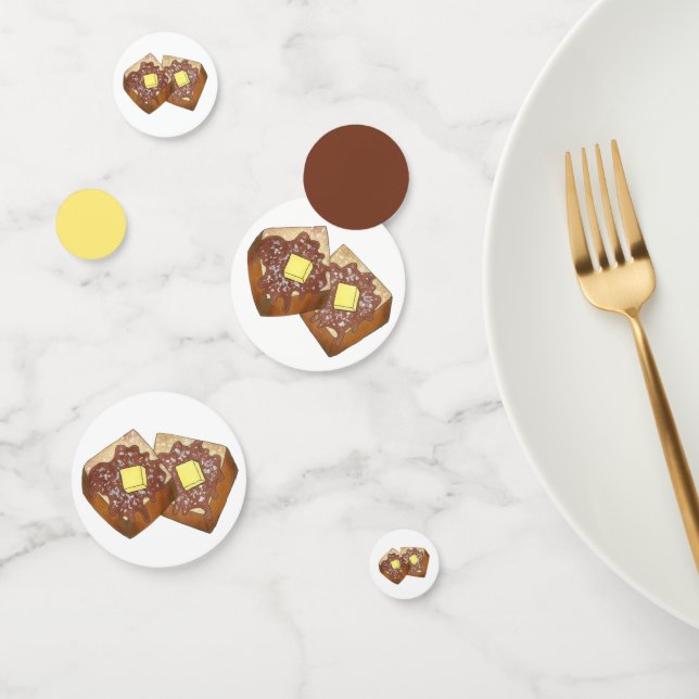 Confettis Petit déjeuner Français Beurre de pain et sirop Pe (Groupe)