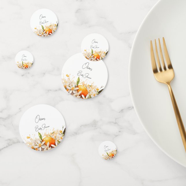 Confettis Petite cuite Baby shower orange Citrus Tangerines (Groupe)