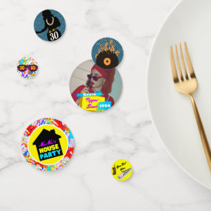 Confettis Photo colorée de l'Hip hop rétro des années 90