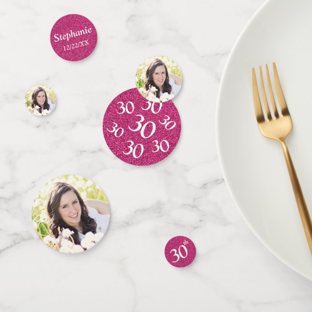 Confettis Photo d'anniversaire 30 ans (Groupe)